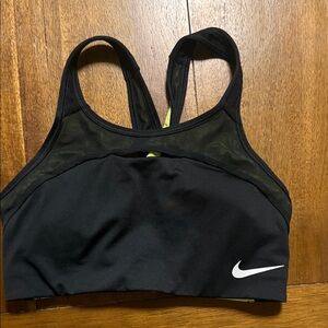 Nike Black and Yellow Sports Bra